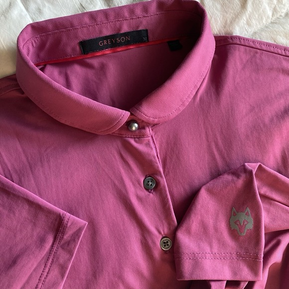 Greyson Tops - Greyson Scarlett Performance Golf Polo Womens M Pink SS Stretch Sporty Athletic